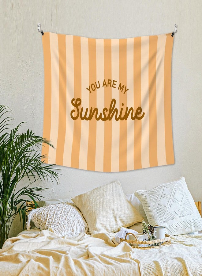 XLDLIOO You Are My Sunshine Kids Classroom Tapestry, Kids Wall Tapestry Hanging for Bedroom, Orange Striped Tapestries Decor Art for Boys Girls Toddler Nursery Room Playroom 40x30in - Image 3